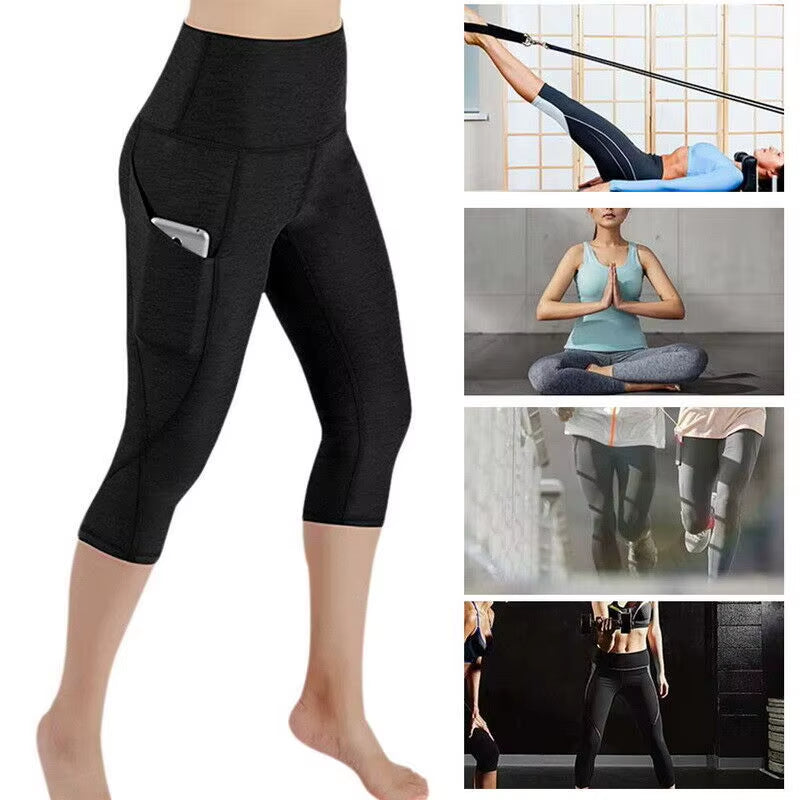 High Waist Legging Pockets Fitness Bottoms Running Sweatpants for Women Quick-Dry Sport Trousers Workout Yoga Pants 2024 NEW