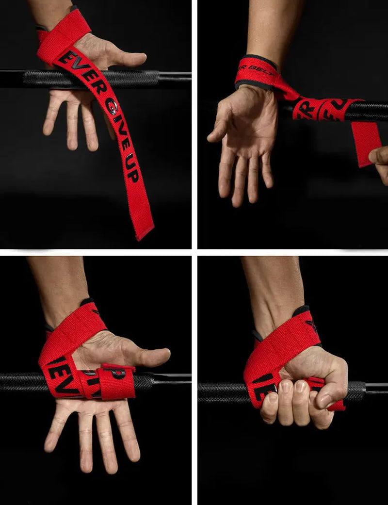 1 Pair Gym Lifting Straps Fitness Gloves Anti-Slip Hand Wraps Wrist Straps Support for Weight Lifting Powerlifting Training