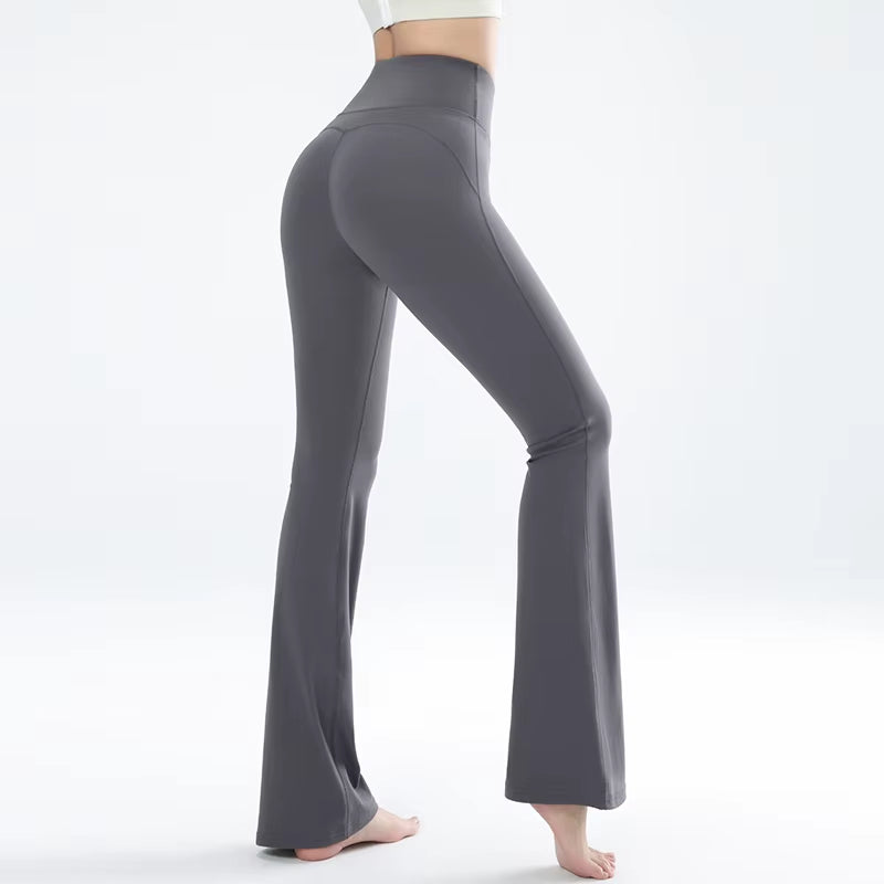 Women'S Leggings Slim Yoga Pants Women'S High Waisted Wide Leg Pants Sports Bell Bottoms Breathable Quick Dry Bottom