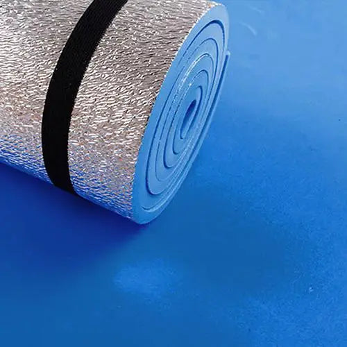 Aluminum Foil EVA Yoga Mat Non-Slip Gymnastics Fitness Pad on for Outdoor Picnic Beach Camping Mat Moisture-Proof 180X50X0.6Cm