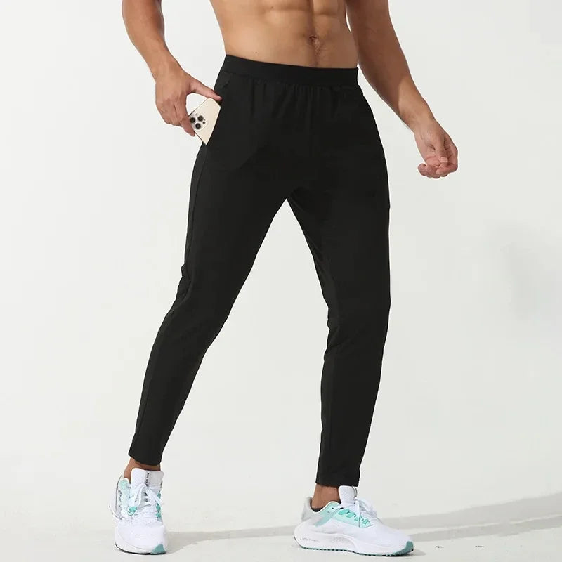 Training Pants Men Sweatpants Zip Pockets Loose Fitness Running Long Pants plus Size Jogging Casual Outdoor Training Gym Trouser