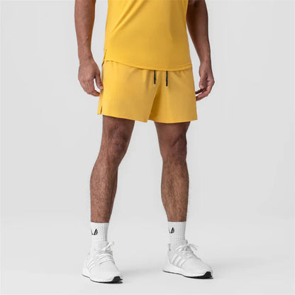 Summer Fitness Shorts Men'S Running Training Quarter Shorts Casual Fitness Sweatpants Woven Elastic Quick Drying Men'S Shorts