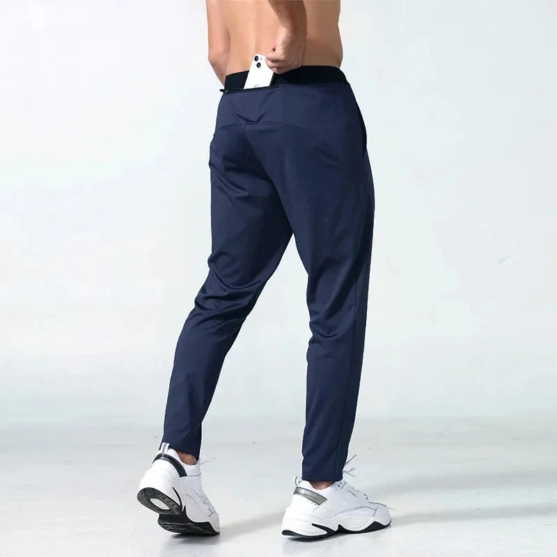 Training Pants Men Sweatpants Zip Pockets Loose Fitness Running Long Pants plus Size Jogging Casual Outdoor Training Gym Trouser