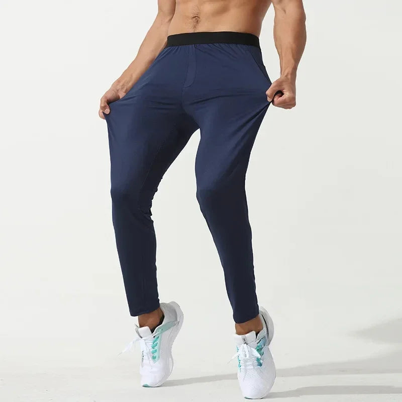 Training Pants Men Sweatpants Zip Pockets Loose Fitness Running Long Pants plus Size Jogging Casual Outdoor Training Gym Trouser