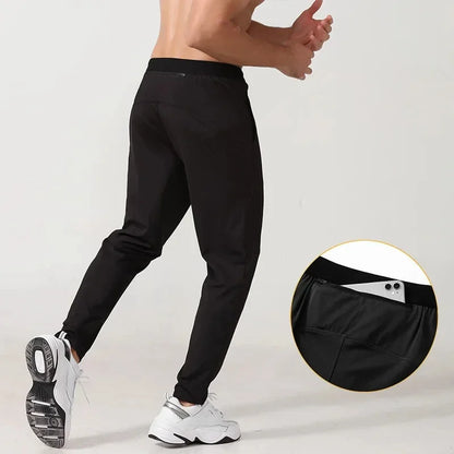 Training Pants Men Sweatpants Zip Pockets Loose Fitness Running Long Pants plus Size Jogging Casual Outdoor Training Gym Trouser