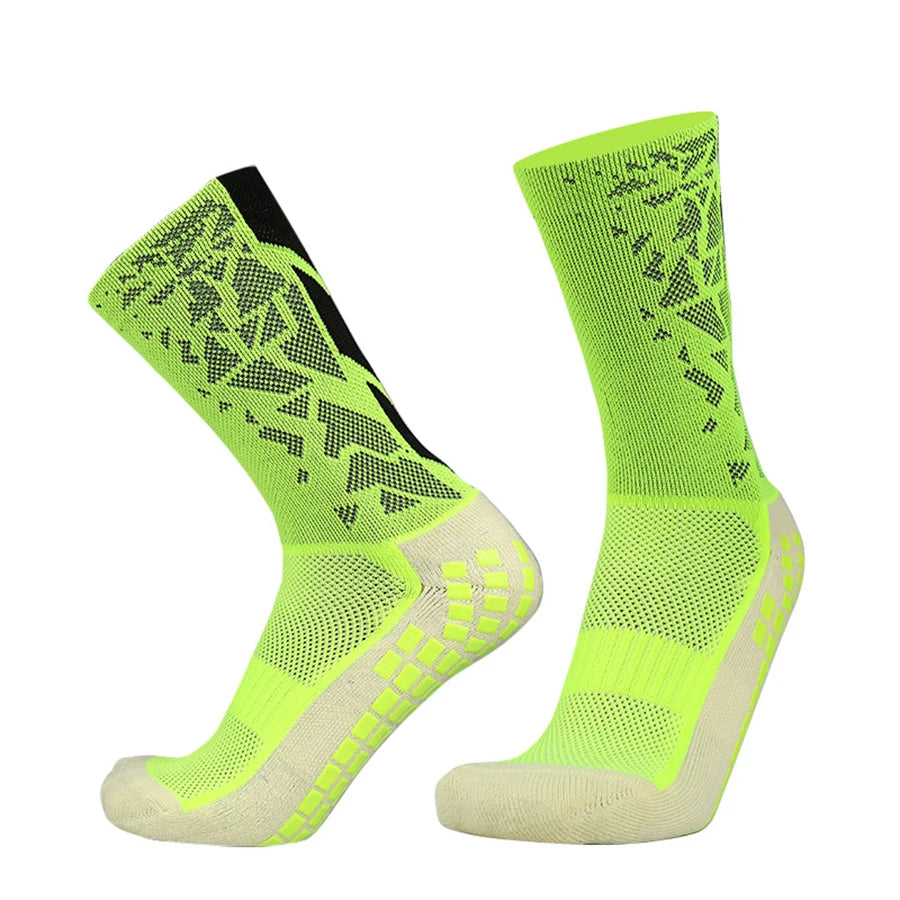 1 Pair New Men Women Camouflage Arrow Soccer Socks Comfortable Breathable Anti-Slip Silicone Football Running Cycling Socks