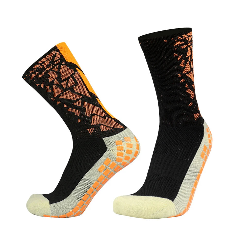 1 Pair New Men Women Camouflage Arrow Soccer Socks Comfortable Breathable Anti-Slip Silicone Football Running Cycling Socks