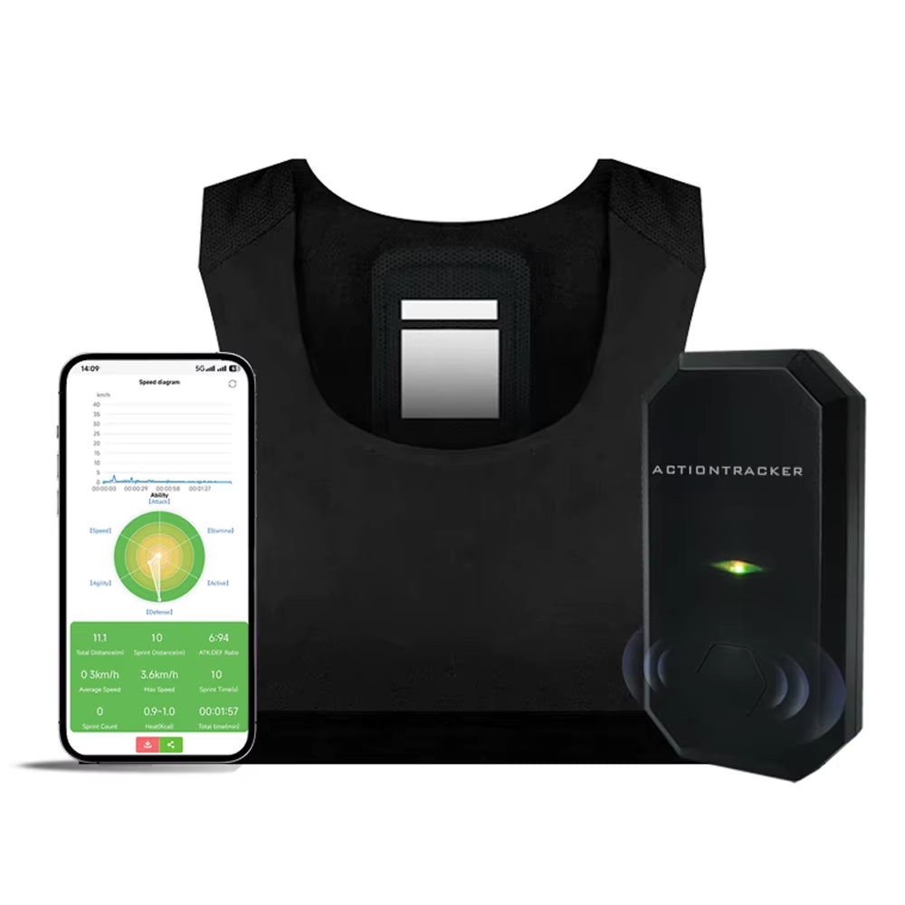 Action Tracer Soccer Gps Tracker Football Heatmap Trajectory with Vest as Statsports Soccerbee