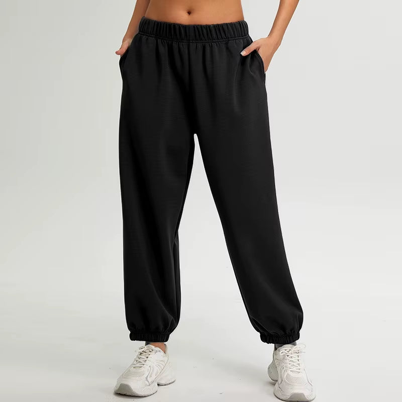 Modal Sweatpants Casual Running Hundred Basic Fitness Pants Women'S Loose Drawstring Draped Drawstring Sweatpants